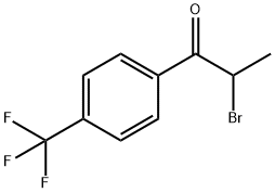 2-Bromo-1-[4-(trifluoromethyl)phenyl]propan-1-one, 4-(2-Bromopropanoyl)benzotrifluoride Struktur