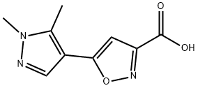 5-(1,5-dimethyl-1H-pyrazol-4-yl)-3-isoxazolecarboxylic acid(SALTDATA: FREE) Struktur