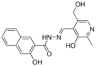 3-Hydroxy-N'-[[3-hydroxy-5-(hydroxymethyl)-2-methyl-4-pyridinyl]methylene]-2-naphthalenecarbohydrazide Struktur