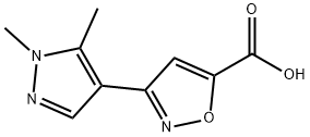 3-(1,5-dimethyl-1H-pyrazol-4-yl)isoxazole-5-carboxylic acid(SALTDATA: FREE) Struktur