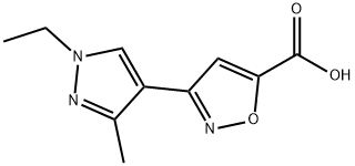 3-(1-ethyl-3-methyl-1H-pyrazol-4-yl)isoxazole-5-carboxylic acid(SALTDATA: FREE) Struktur