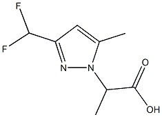 2-[3-(DIFLUOROMETHYL)-5-METHYL-1H-PYRAZOL-1-YL]PROPANOIC ACID Struktur