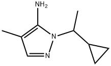 2-(1-CYCLOPROPYL-ETHYL)-4-METHYL-2H-PYRAZOL-3-YLAMINE Struktur