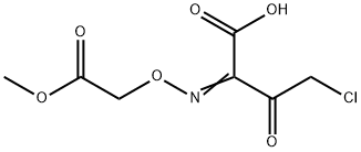 4-Chloro-2-(Z)-methoxycarbonylmethoxyimino-3-oxobutyric acid Struktur