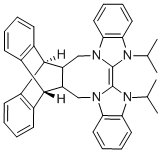 11,12-Bis[1,3-dihydro-3-(i-propyl)-2H-benzimidazol-2-ylidene-3-methylene]-9,10-dihydro-9,10-ethanoanthracene Struktur