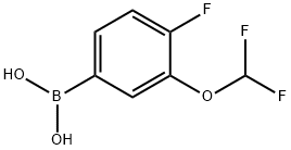 3-difluoromethoxy-4-fluoro-benzeneboronic acid Struktur