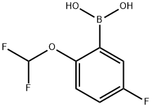 1-difluoromethoxy-4-fluoro-benzeneboronic acid Struktur