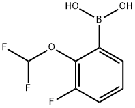 2-difluoromethoxy-3-fluoro-benzeneboronic acid Struktur