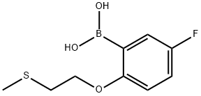 5-Fluoro-2-methylsulfanylmethoxy-benzeneboronic acid
 Struktur