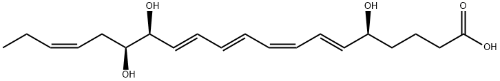 5,14,15-Trihydroxy-6,8,10,12,17-eicosapentaenoic acid Struktur