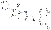 N-[2-[(2,3-dihydro-1,5-dimethyl-3-oxo-2-phenyl-1H-pyrazol-4-yl)amino]-2-oxoethyl]nicotinamide monohydrochloride Struktur