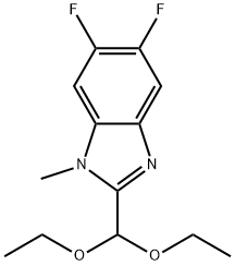 2-(diethoxyMethyl)-5,6-difluoro-1-Methyl-1H-benzo[d]iMidazole Struktur