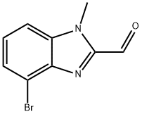 4-bromo-1-methyl-1H-benzo[d]imidazole-2-carbaldehyde Struktur