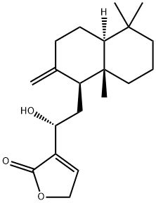 12-Hydroxy-8(17),13-labdadien-16,15-olide Struktur