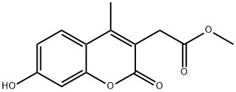 2-(7-羥基-4-甲基-2-氧代-2H-色烯-3-基)乙酸甲酯 結(jié)構(gòu)式