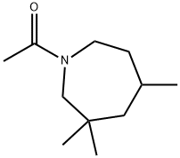 Ethanone,  1-(hexahydro-3,3,5-trimethyl-1H-azepin-1-yl)- Struktur