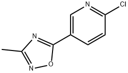 2-chloro-5-(3-methyl-1,2,4-oxadiazol-5-yl)pyridine Struktur