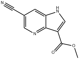 METHYL 6-CYANO-1H-PYRROLO[3,2-B]PYRIDINE-3-CARBOXYLATE Struktur