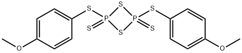 1,3,2,4-Dithiadiphosphetane, 2,4-bis[(4-methoxyphenyl)thio]-, 2,4-disulfide Struktur