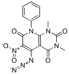 Pyrido[2,3-d]pyrimidine-2,4,7(1H,3H,8H)-trione,  5-azido-1,3-dimethyl-6-nitro-8-phenyl- Struktur