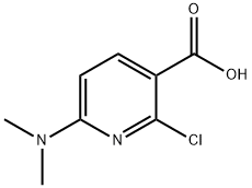 2-Chloro-6-(dimethylamino)pyridine-3-carboxylic acid, 3-Carboxy-2-chloro-6-(dimethylamino)pyridine Struktur