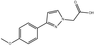 2-(3-(4-Methoxyphenyl)-1H-pyrazol-1-yl)acetic acid Struktur