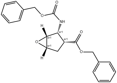 BENZYL (1R*,2R*,3R*,5S*)-2-(BENZYLOXYCARBONYLAMINO)-6-OXA-BICYCLO[3.1.0]HEXANE-3-CARBOXYLATE Struktur