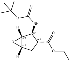 ETHYL (1R*,2R*,3R*,5R*)-2-(TERT-BUTOXYCARBONYLAMINO)-6-OXA-BICYCLO[3.1.0]HEXANE-3-CARBOXYLATE Struktur