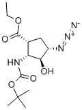 ETHYL (1R*,2R*,3S*,4S*)-4-AZIDO-2-(TERT-BUTOXYCARBONYLAMINO)-3-HYDROXYCYCLOPENTANE-CARBOXYLATE, 959745-89-2, 結(jié)構(gòu)式