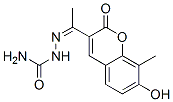 Hydrazinecarboxamide,  2-[1-(7-hydroxy-8-methyl-2-oxo-2H-1-benzopyran-3-yl)ethylidene]- Struktur