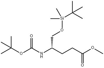 (S)-METHYL 4-(BOC-AMINO)-5-TBDMS-PENTANOATE Struktur