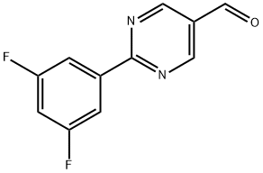 2-(3,5-Difluorophenyl)pyrimidine-5-carbaldehyde Struktur