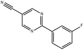 2-(3-Fluoro-phenyl)-pyrimidine-5-carbonitrile Struktur