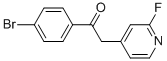 1-(4-BROMOPHENYL)-2-(2-FLUORO-4-PYRIDINYL)-ETHANONE Struktur