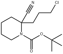 1-Piperidinecarboxylic acid, 2-(3-chloropropyl)-2-cyano-, 1,1-diMethylethyl ester Struktur