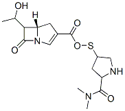 (5-dimethylaminocarbonylpyrrolidin-3-ylthio)-6-(1-hydroxyethyl)penem-3-carboxylic acid Struktur