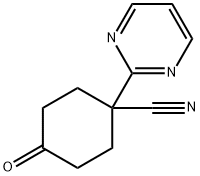 4-OXO-1-(2-PYRIMIDINYL)-CYCLOHEXANECARBONITRILE Struktur