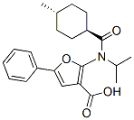 3-Furancarboxylic  acid,  2-[[(trans-4-methylcyclohexyl)carbonyl](1-methylethyl)amino]-5-phenyl- Struktur