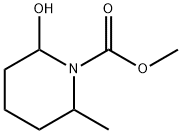 1-Piperidinecarboxylic  acid,  2-hydroxy-6-methyl-,  methyl  ester Struktur