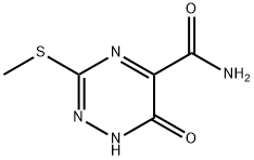 6-HYDROXY-3-(METHYLTHIO)-1,2,4-TRIAZINE-5-CARBOXAMIDE Struktur