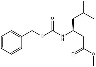 (S)-Methyl 3-(benzyloxycarbonylamino)-5-methylhexanoate Struktur