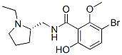 N-[[(2S)-1-Ethylpyrrolidine-2-yl]methyl]-2-methoxy-3-bromo-6-hydroxybenzamide Struktur