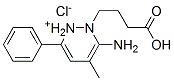 2-(carboxy-3'-propyl)-3-amino-4-methyl-6-phenylpyridazinium chloride Struktur