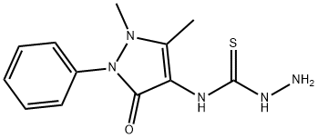 N-(1,5-DIMETHYL-3-OXO-2-PHENYL-2,3-DIHYDRO-1H-PYRAZOL-4-YL)HYDRAZINECARBOTHIOAMIDE Struktur