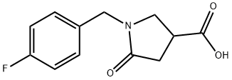 1-(4-FLUOROBENZYL)-5-OXO-3-PYRROLIDINECARBOXYLIC ACID Struktur