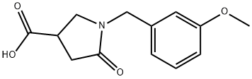 1-(3-METHOXYBENZYL)-5-OXOPYRROLIDINE-3-CARBOXYLICACID Struktur