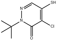 4-CHLORO-2-(1,1-DIMETHYLETHYL)-5-MERCAPTO-3(2H)-PYRIDAZINONE Struktur