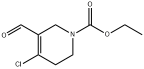 ethyl 4-chloro-3-formyl-5,6-dihydro-2H-pyridine-1-carboxylate Struktur