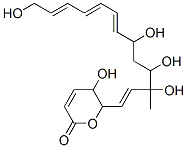 5,6-Dihydro-5-hydroxy-6-(3,4,6,13-tetrahydroxy-3-methyl-1,7,9,11-tridecatetrenyl)-2H-pyran-2-one Struktur