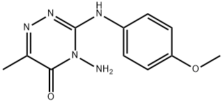 4-AMINO-3-(4-METHOXYANILINO)-6-METHYL-4,5-DIHYDRO-1,2,4-TRIAZIN-5-ONE Struktur